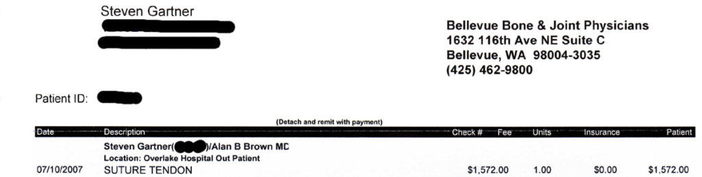 2007 Quad Tendon Surgery Cost