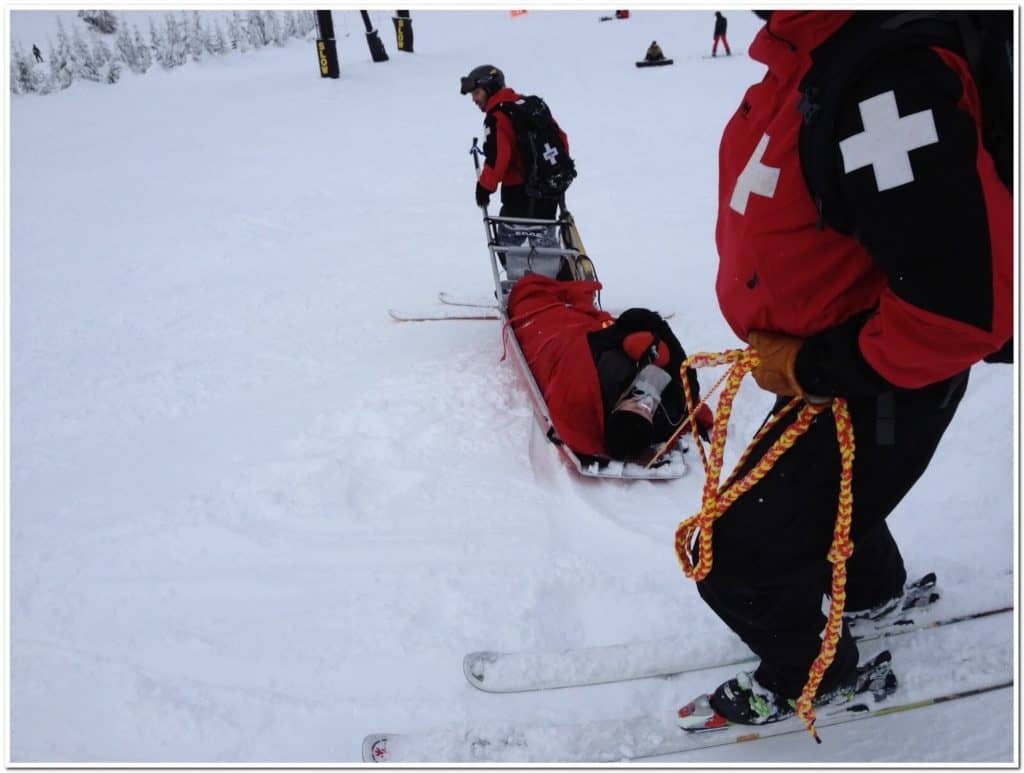 Skiing Accident Quad Tendon Ruptures Stevens Pass Ski Patrol 5