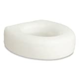Raised toilet seat for leg and knee injury